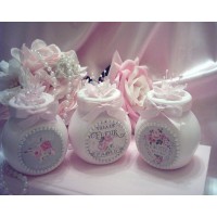 Shabby Victorian Chic Decorative Jars~Set of 3~PINK~Custom French Inspired Label   302844707686